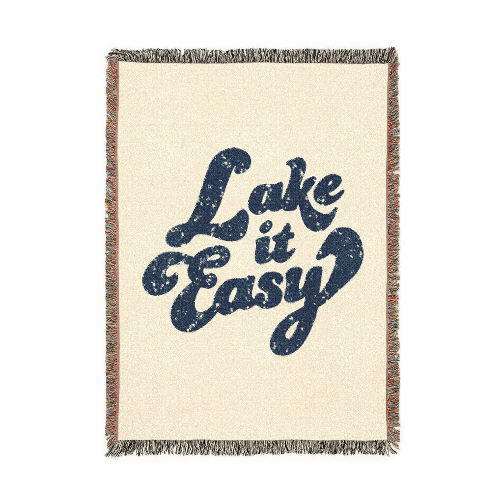 Lake It Easy Woven Blanket - Custom Throw for Cozy Home, Gift for New Homeowners, Housewarming, or Special Occasions