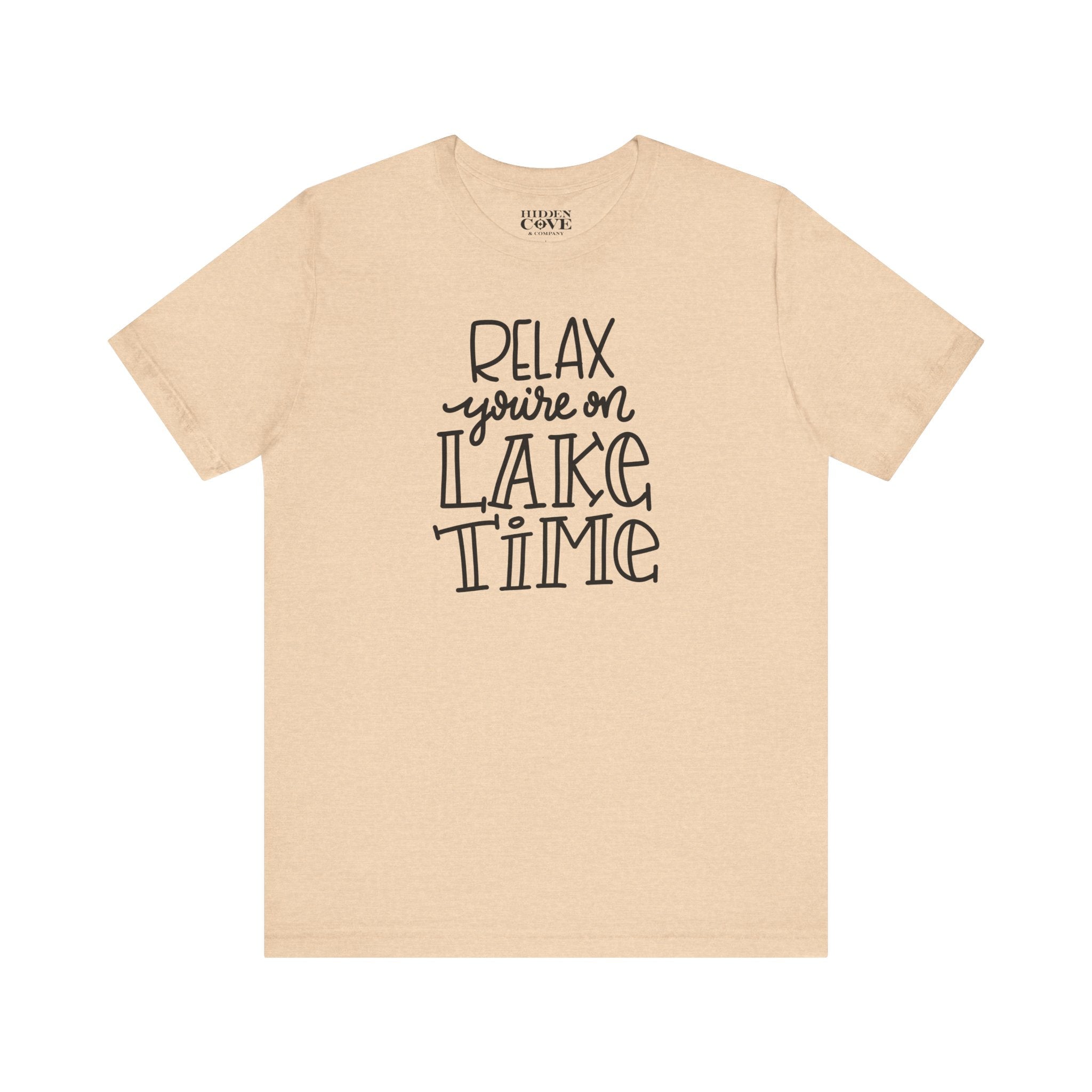 Relax You're On Lake Time Tee, Handlettered Design T-Shirt, Lake Adventure Shirt, Lake Day Gift, Summer Vacation Apparel