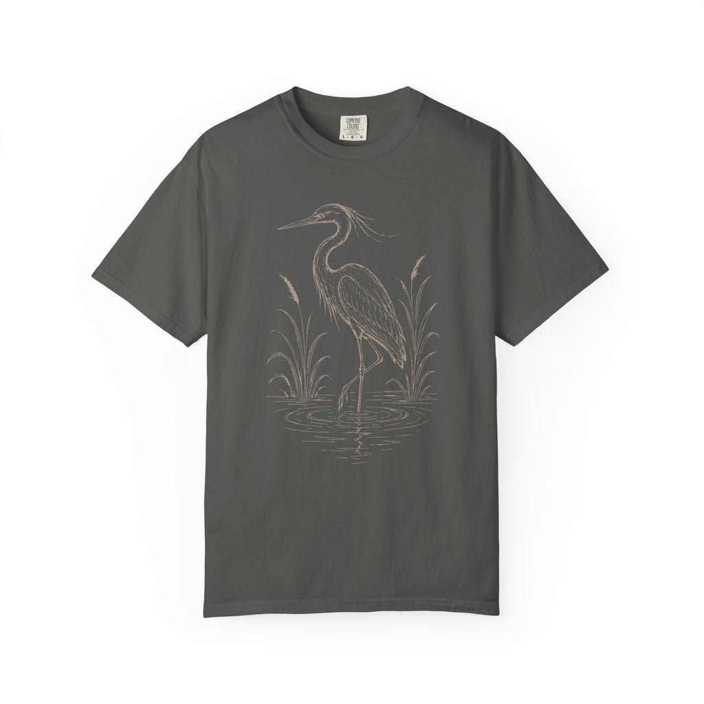 Crane Line Art T-Shirt - Comfort Colors