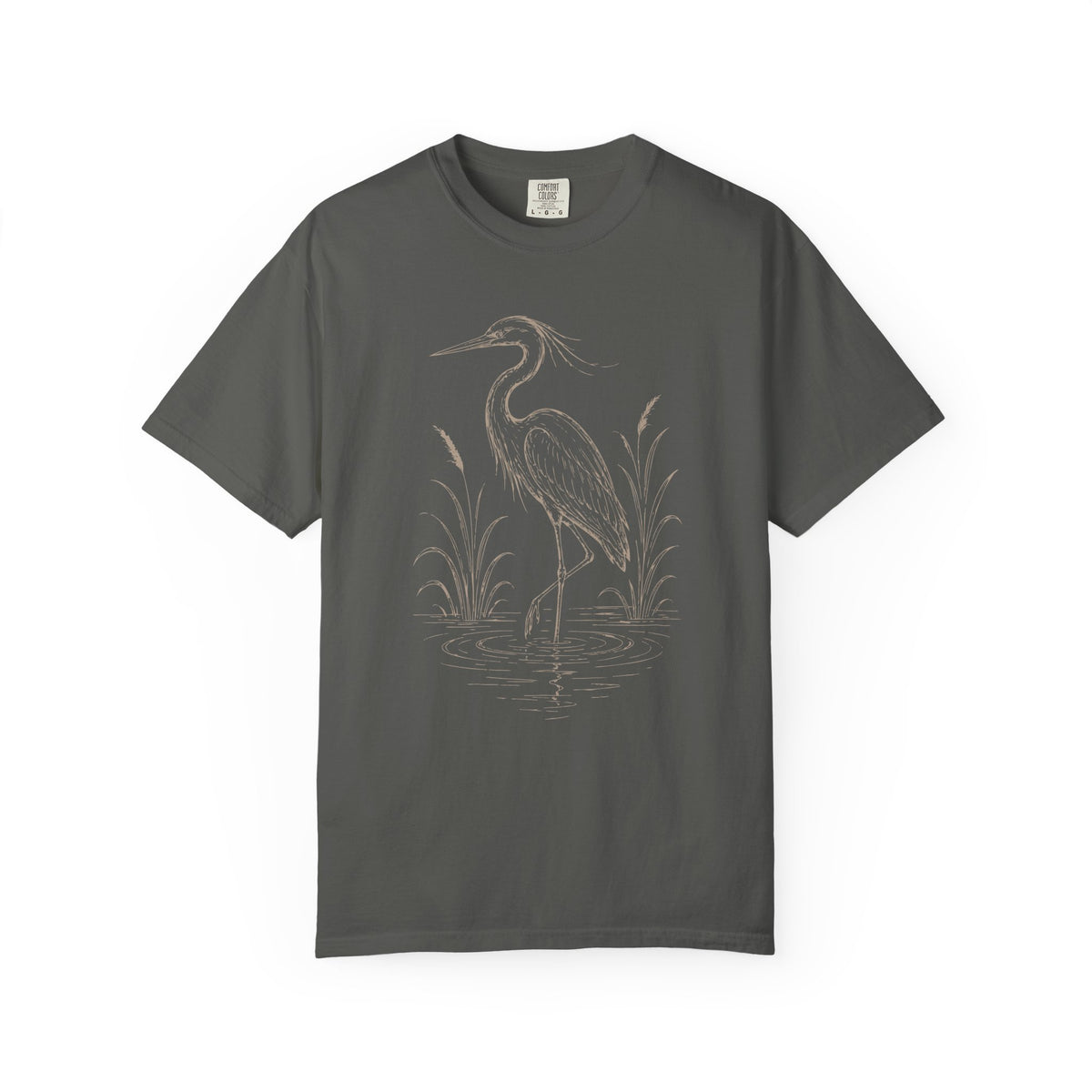 Crane Line Art T-Shirt - Comfort Colors