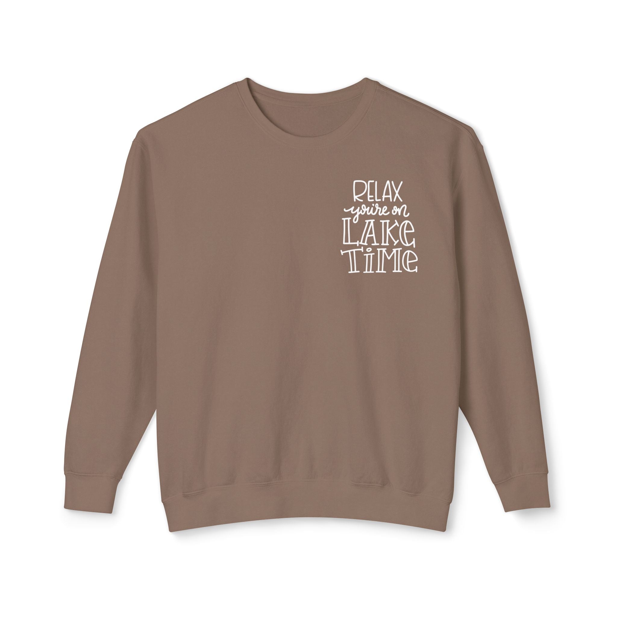 Relax You're On Lake Time Sweatshirt, Hand Drawn Design, Unisex Comfort Colors Sweatshirt