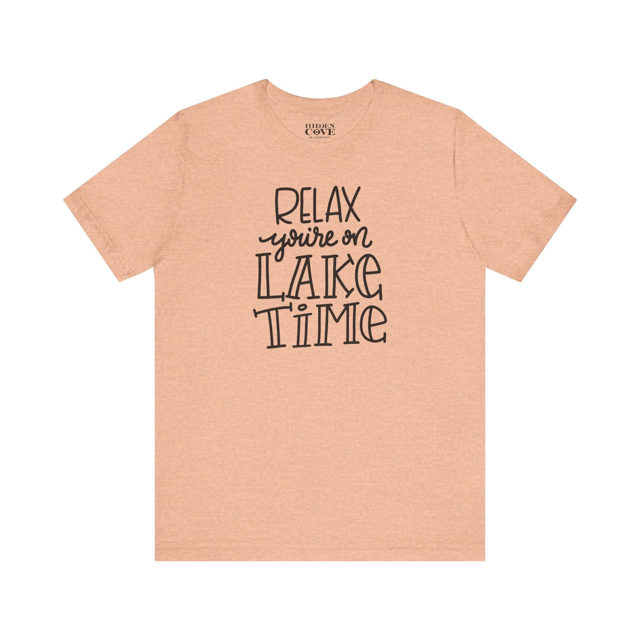 Relax You're On Lake Time Tee, Handlettered Design T-Shirt, Lake Adventure Shirt, Lake Day Gift, Summer Vacation Apparel