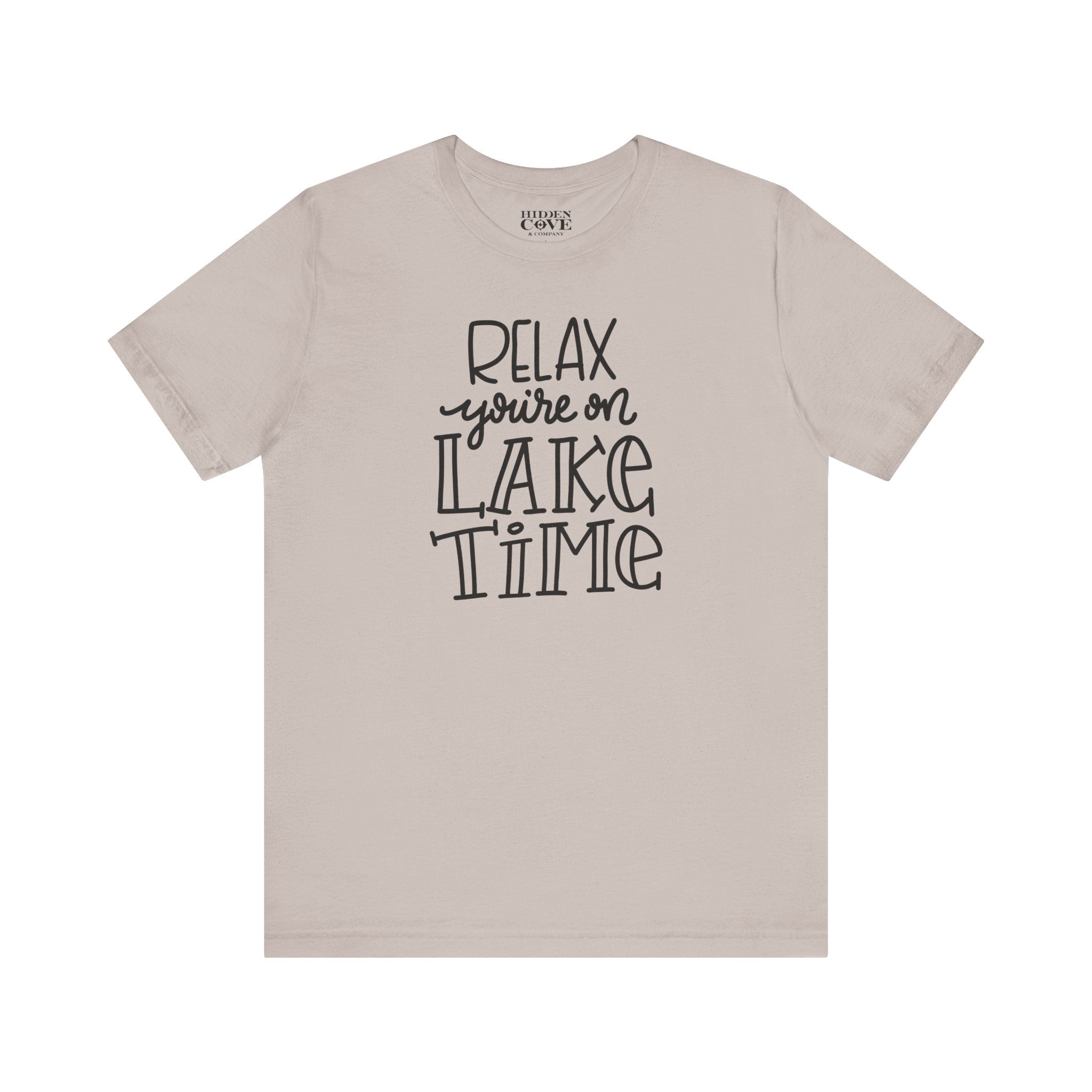Relax You're On Lake Time Tee, Handlettered Design T-Shirt, Lake Adventure Shirt, Lake Day Gift, Summer Vacation Apparel