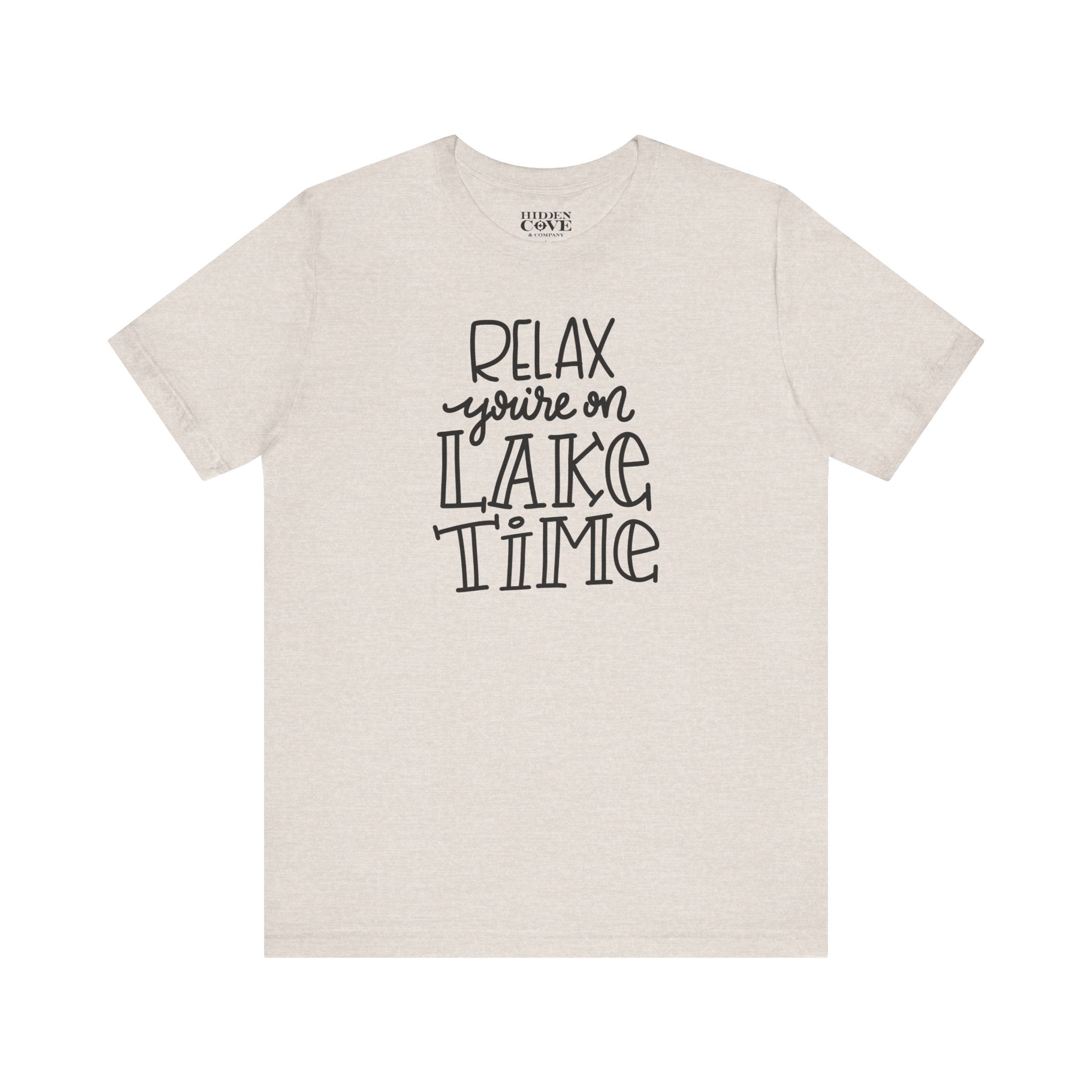 Relax You're On Lake Time Tee, Handlettered Design T-Shirt, Lake Adventure Shirt, Lake Day Gift, Summer Vacation Apparel