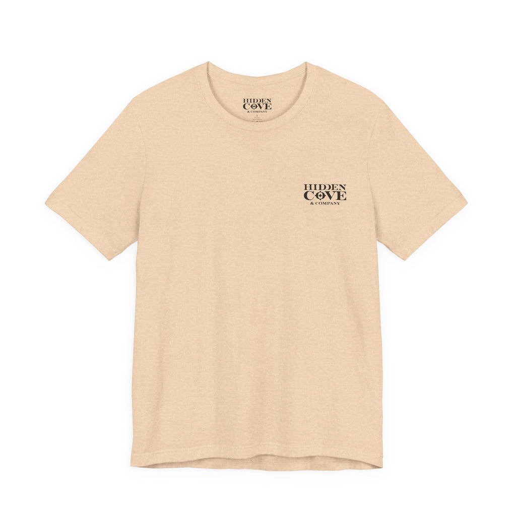 Wake Zone T-Shirt, Hand Drawn Back Design With Front Chest Logo, Bella Canvas T-Shirt