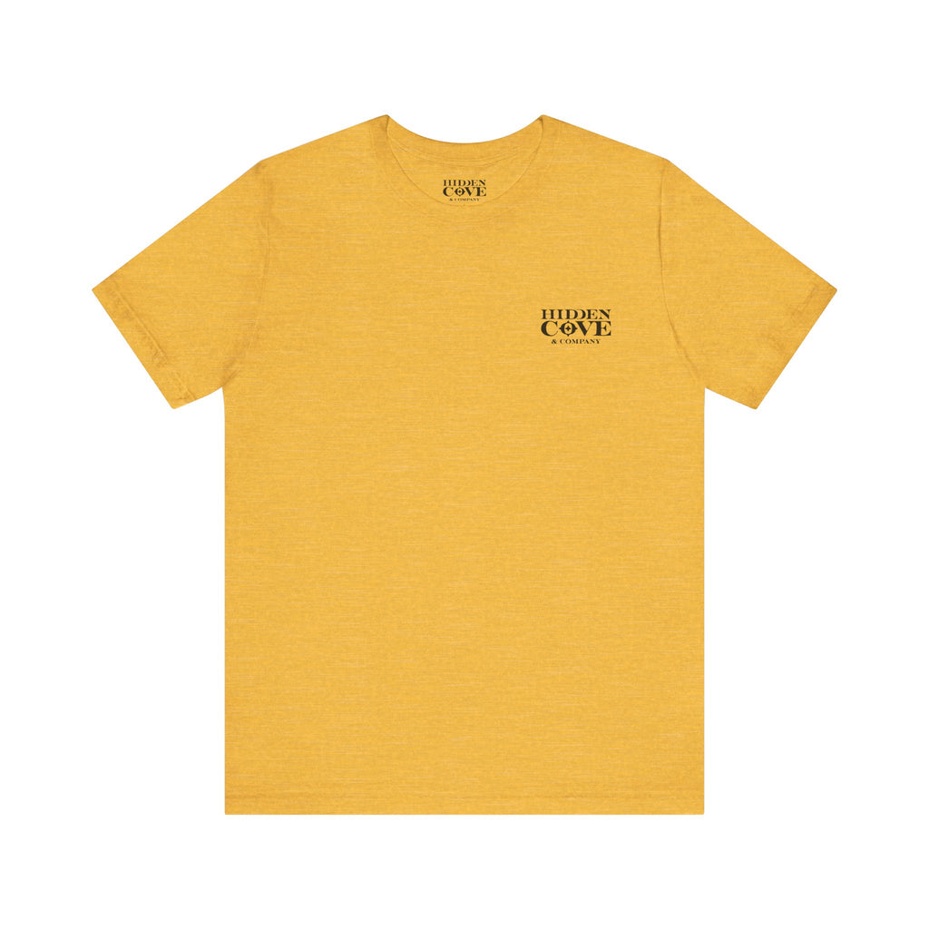 Wake Zone T-Shirt, Hand Drawn Back Design With Front Chest Logo, Bella Canvas T-Shirt