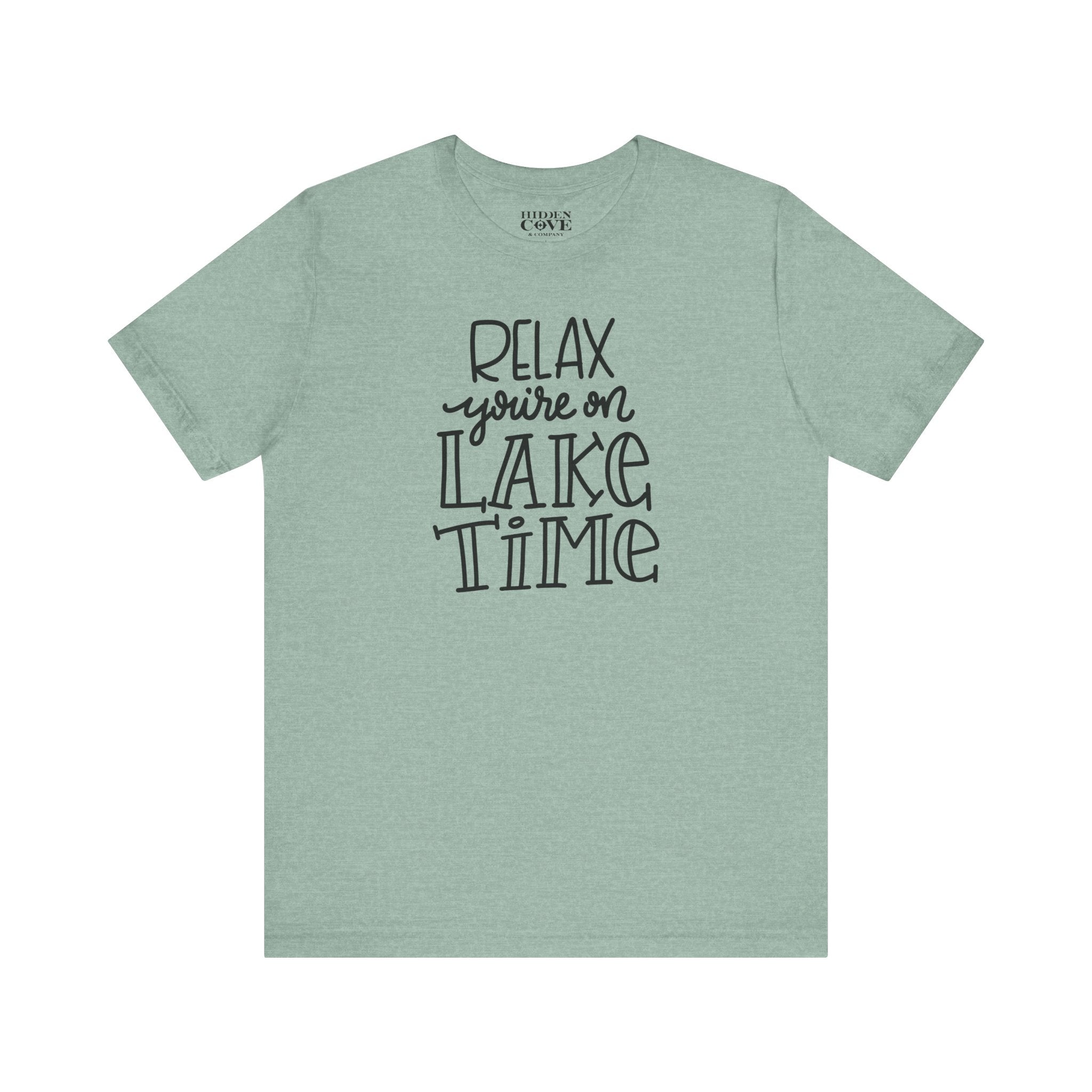 Relax You're On Lake Time Tee, Handlettered Design T-Shirt, Lake Adventure Shirt, Lake Day Gift, Summer Vacation Apparel