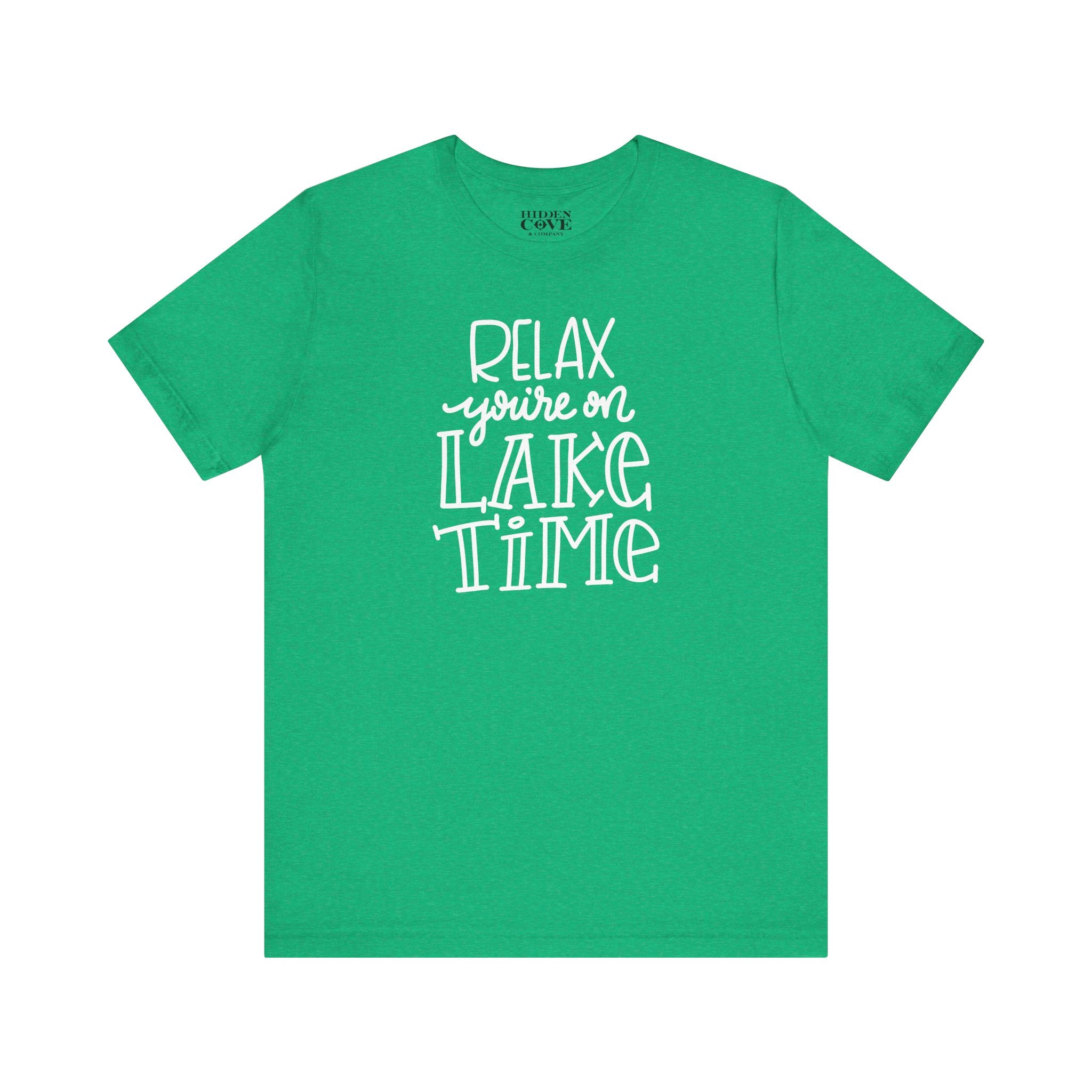 Relax You're On Lake Time Tee, Handlettered Design T-Shirt, Lake Adventure Shirt, Lake Day Gift, Summer Vacation Apparel