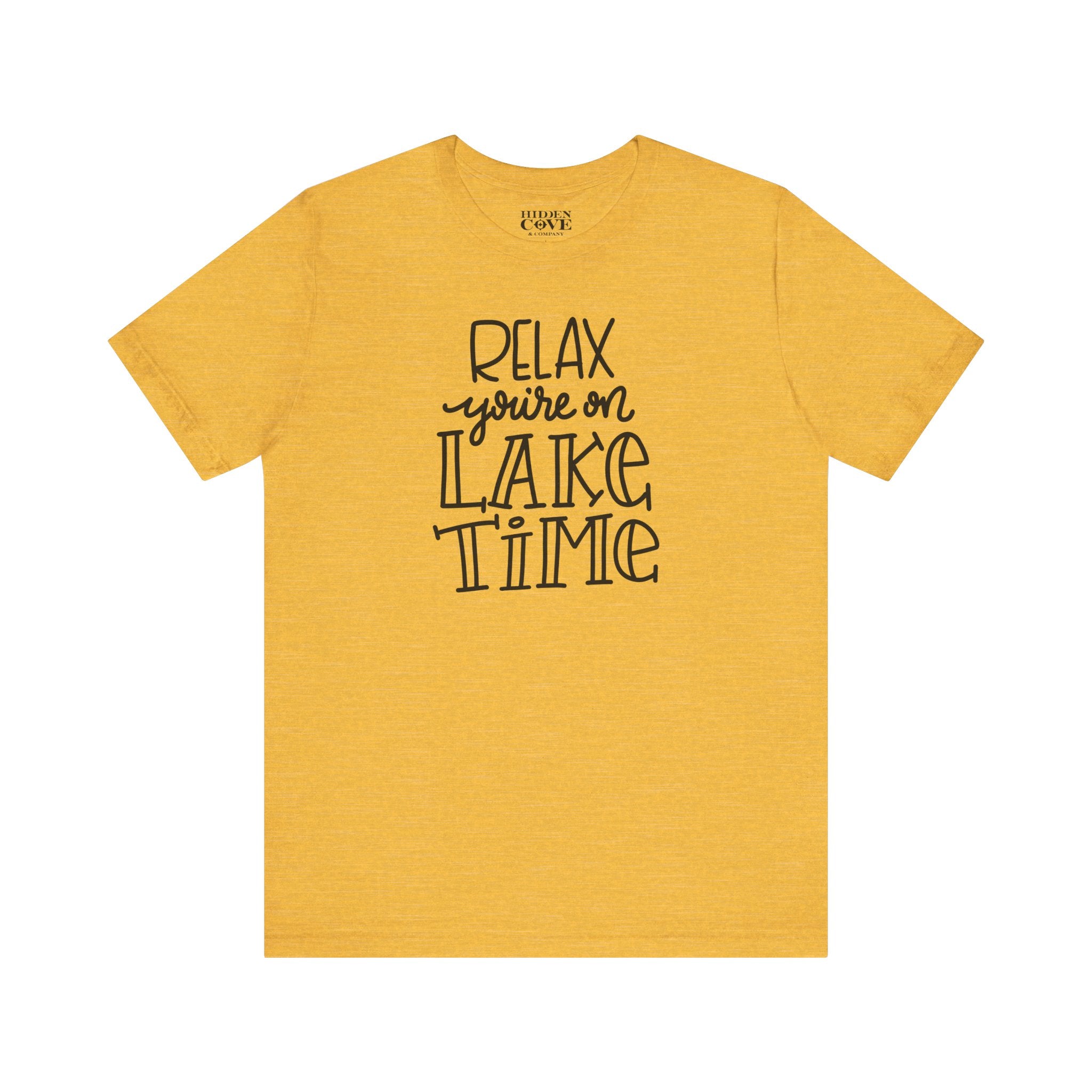 Relax You're On Lake Time Tee, Handlettered Design T-Shirt, Lake Adventure Shirt, Lake Day Gift, Summer Vacation Apparel