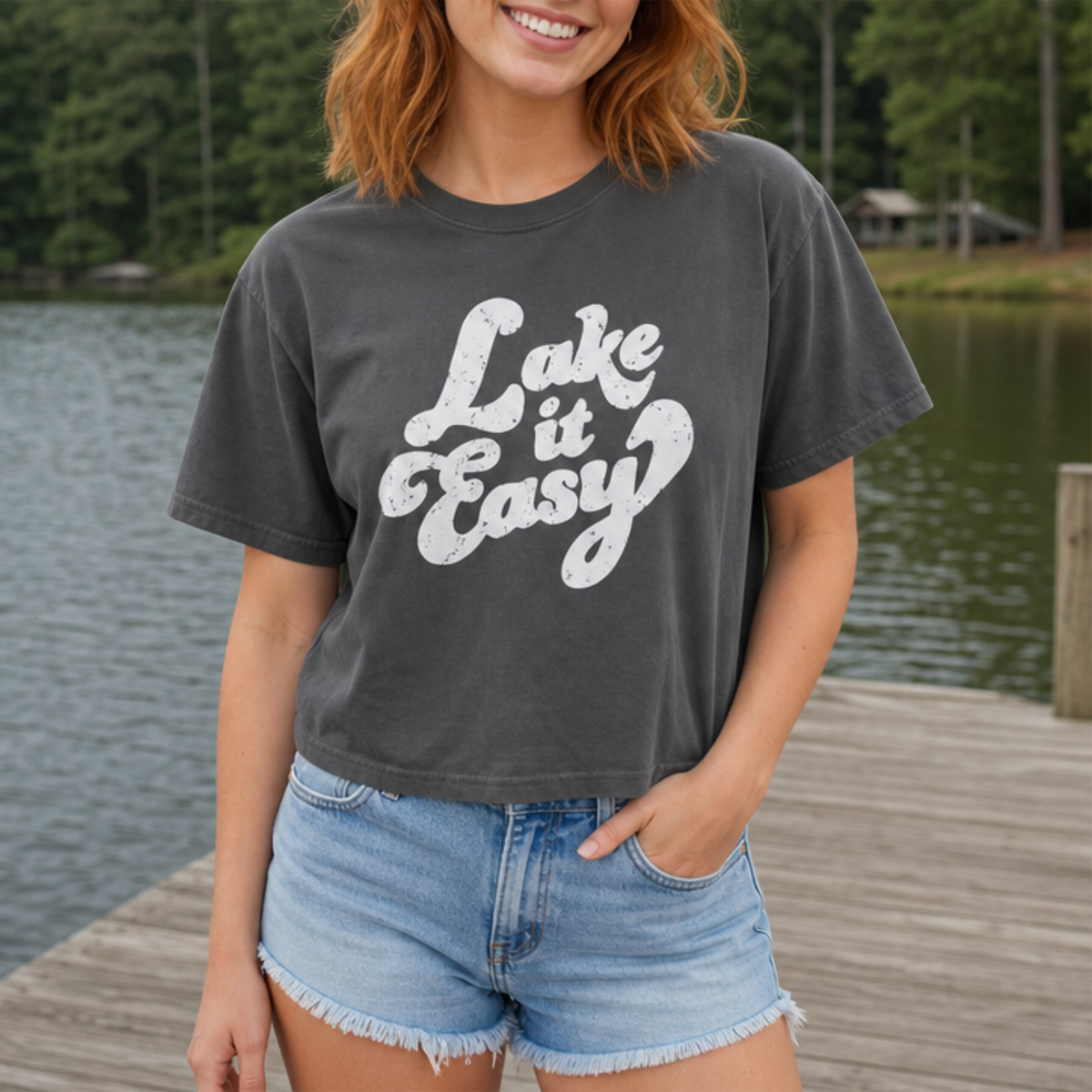 Lake It Easy Women's Comfort Colors Boxy Tee