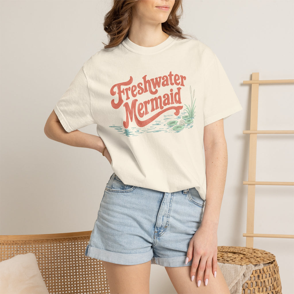 Freshwater Mermaid Hand-Lettered T-Shirt - Comfort Colors