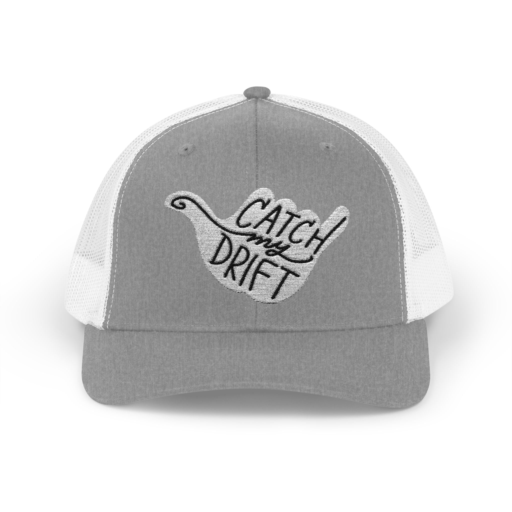 Catch My Drift Trucker Hat, Retro Surf Sign Snapback Cap