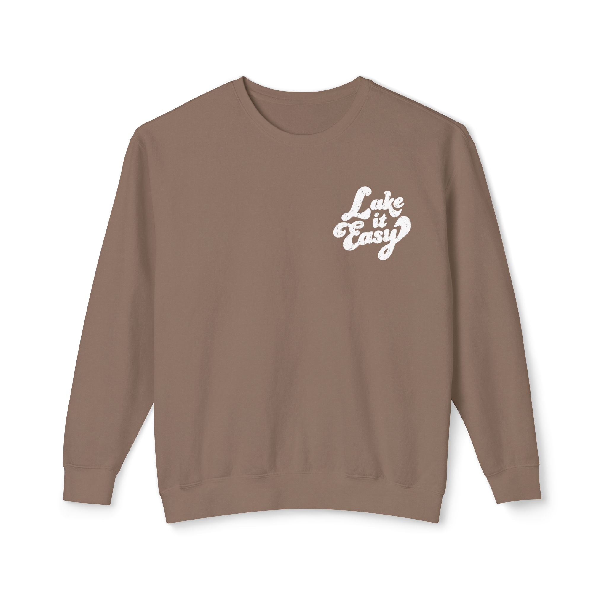 Lake It Easy Sweatshirt, Hand Drawn Design, Unisex Comfort Colors Sweatshirt