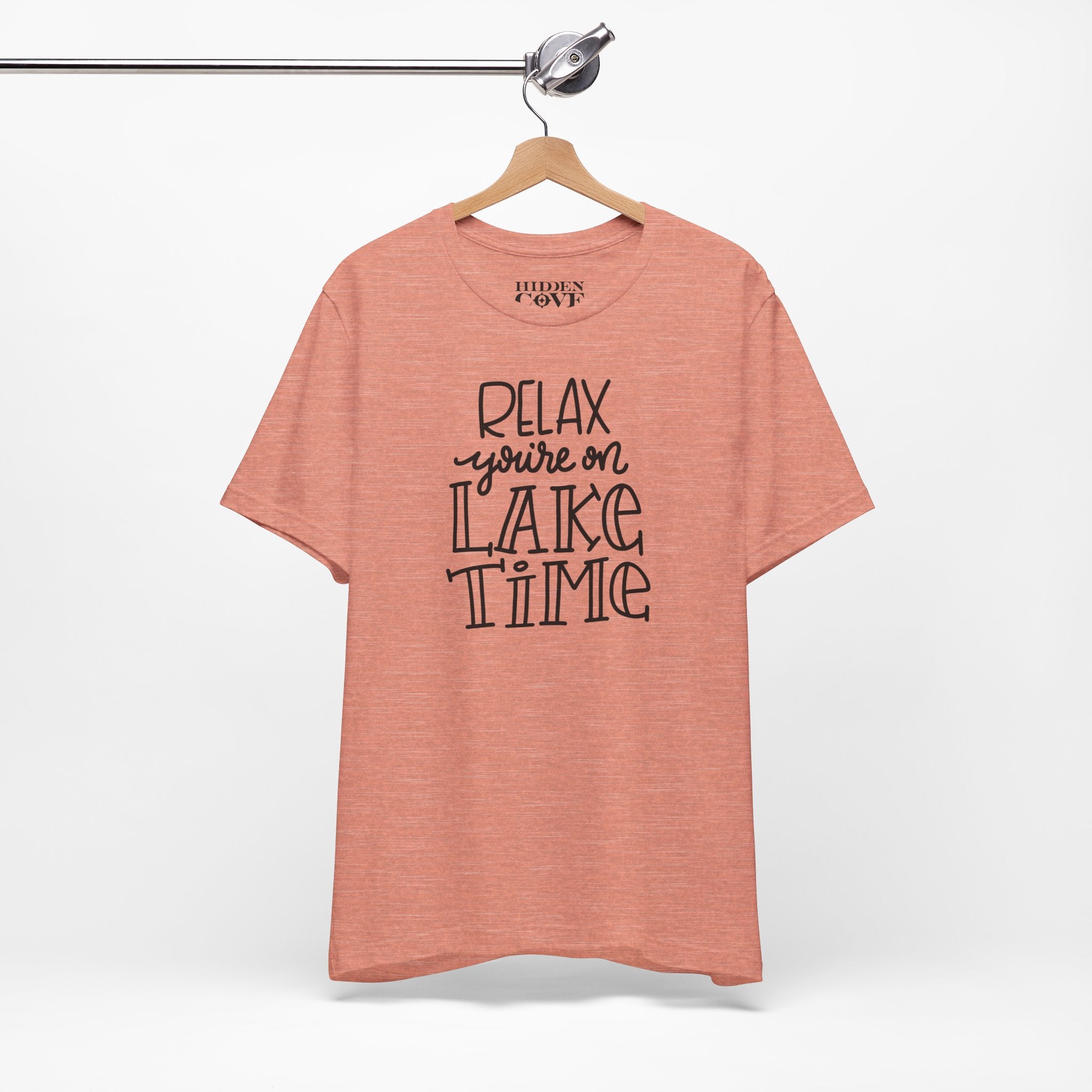Relax You're On Lake Time Tee, Handlettered Design T-Shirt, Lake Adventure Shirt, Lake Day Gift, Summer Vacation Apparel