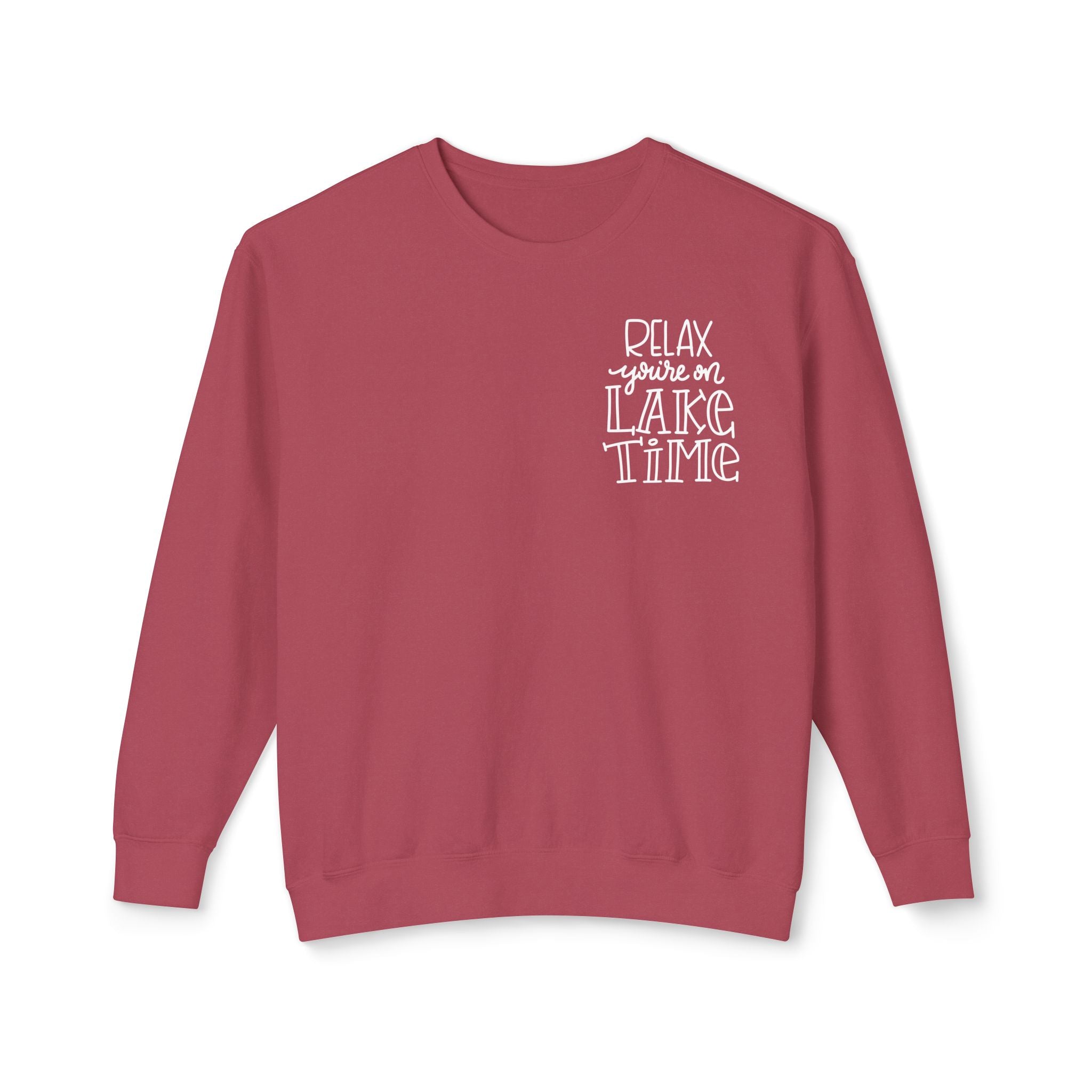 Relax You're On Lake Time Sweatshirt, Hand Drawn Design, Unisex Comfort Colors Sweatshirt