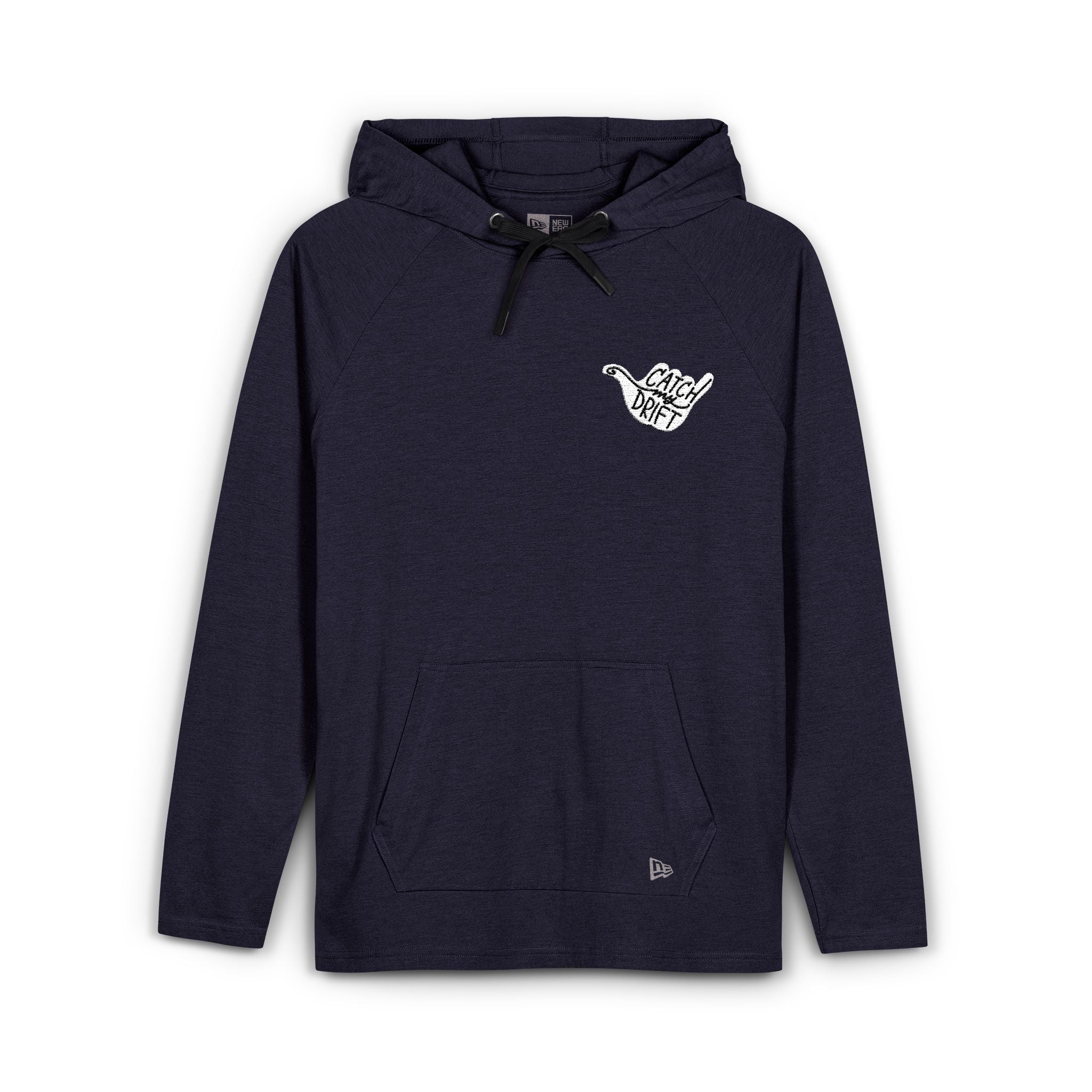 Catch My Drift Embroidered Hoodie, Hand Drawn Design, New Era Tri-Blend Hoodie