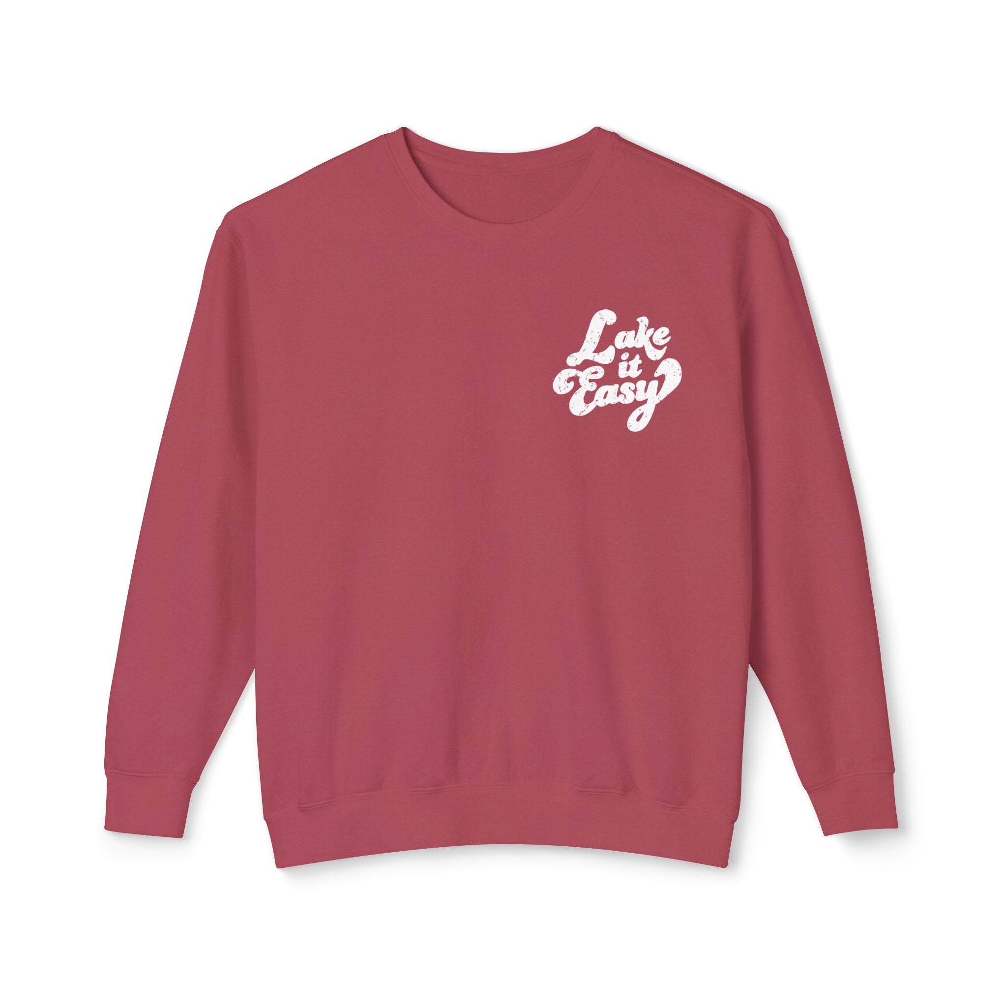 Lake It Easy Sweatshirt, Hand Drawn Design, Unisex Comfort Colors Sweatshirt