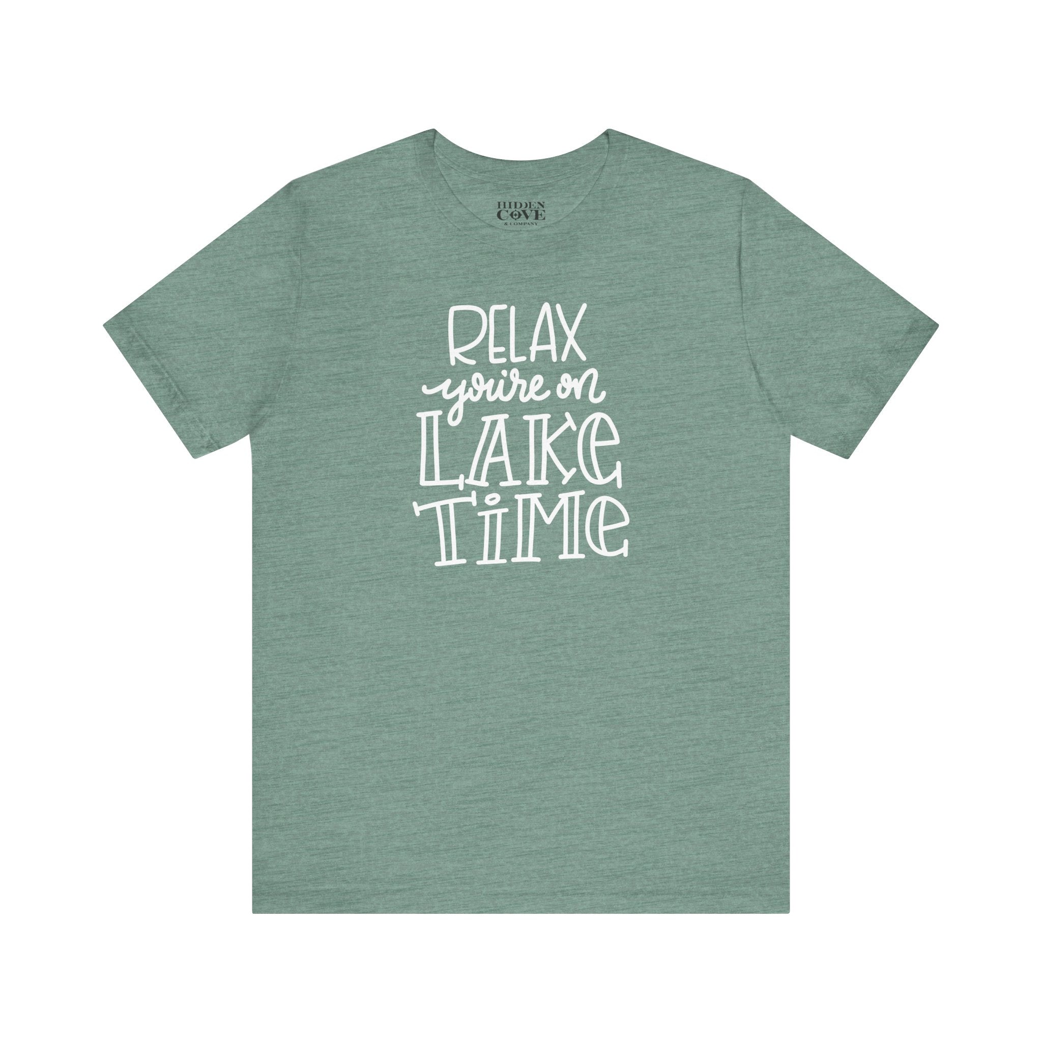 Relax You're On Lake Time Tee, Handlettered Design T-Shirt, Lake Adventure Shirt, Lake Day Gift, Summer Vacation Apparel