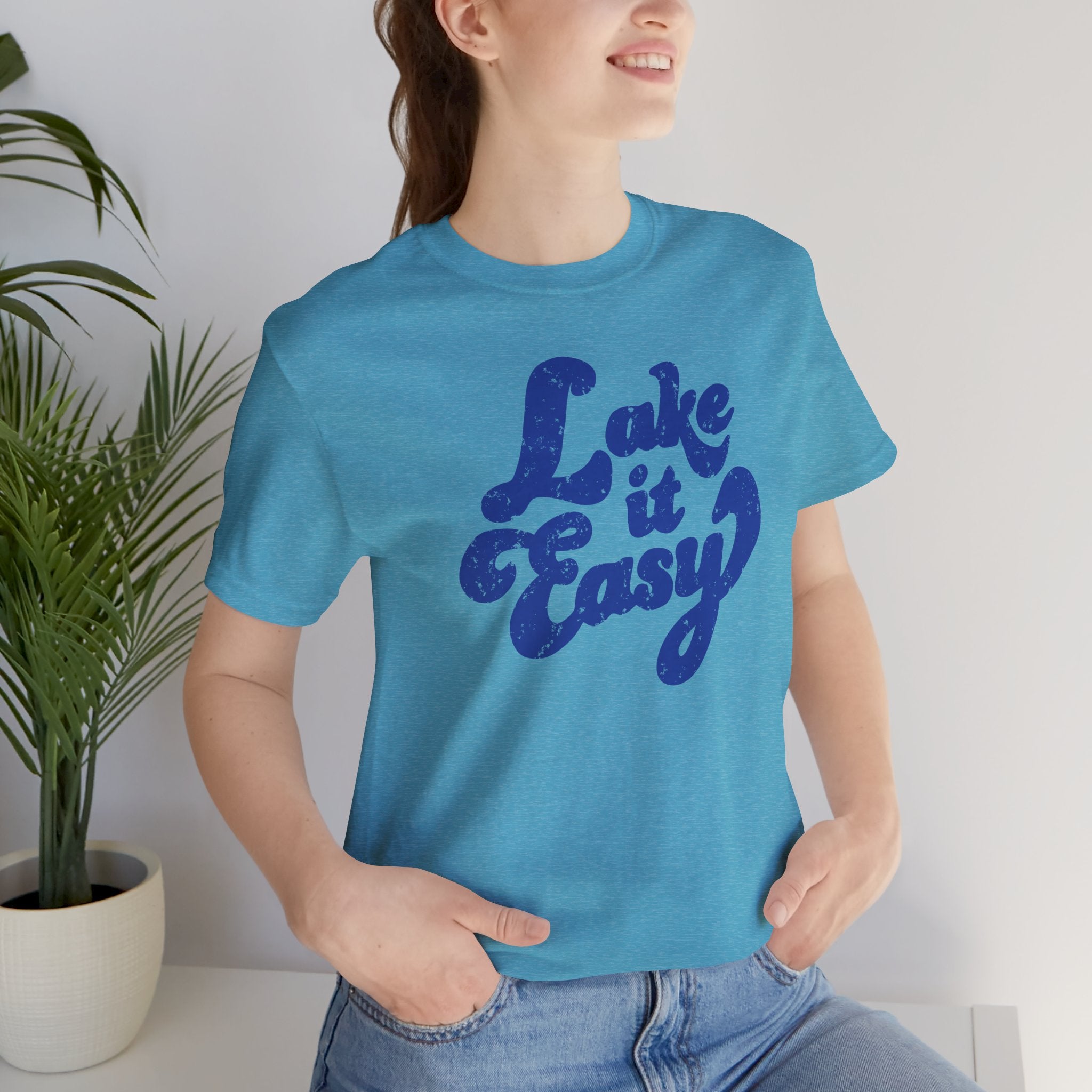 Lake It Easy T-Shirt, Hand Drawn Design, Bella Canvas T-Shirt