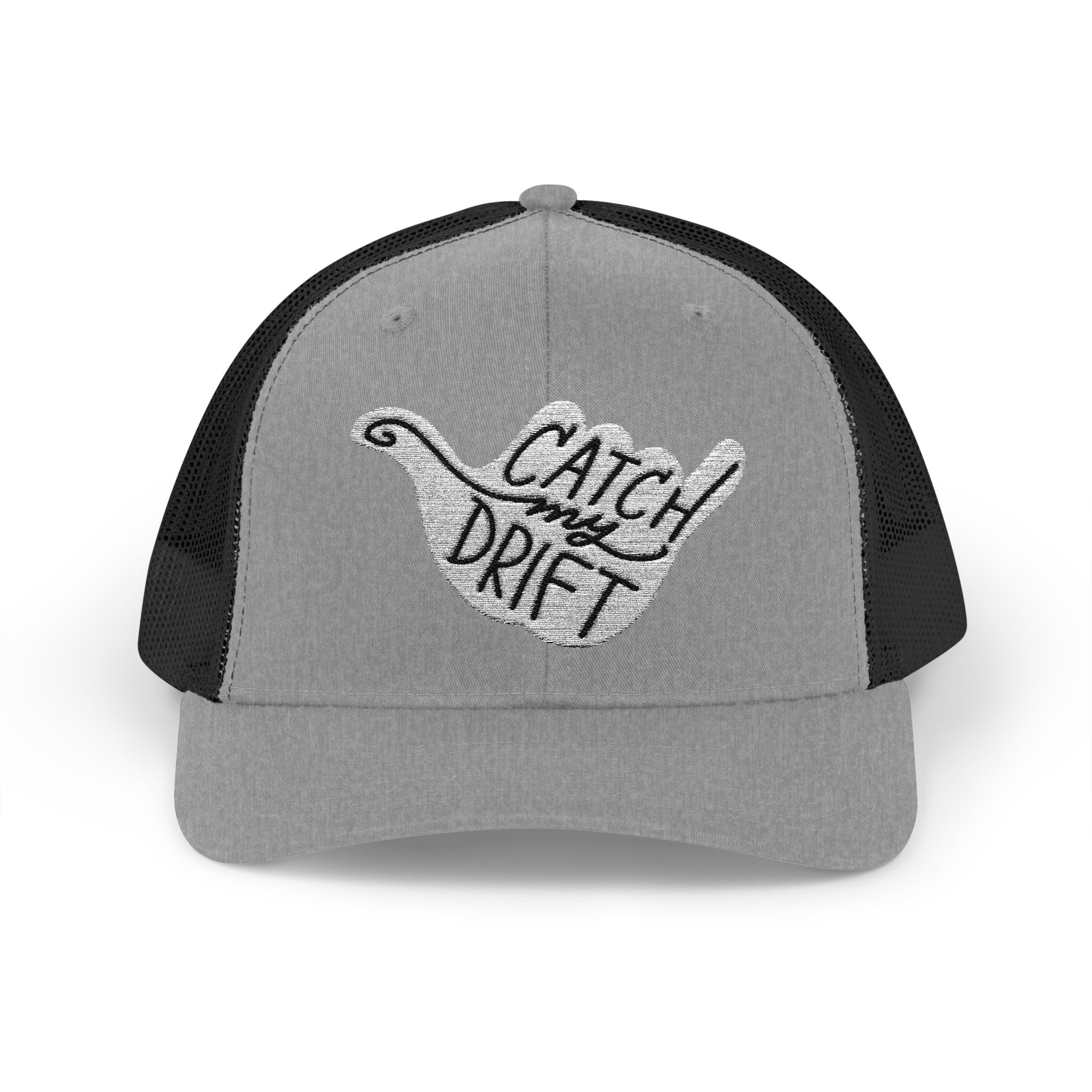 Catch My Drift Trucker Hat, Retro Surf Sign Snapback Cap