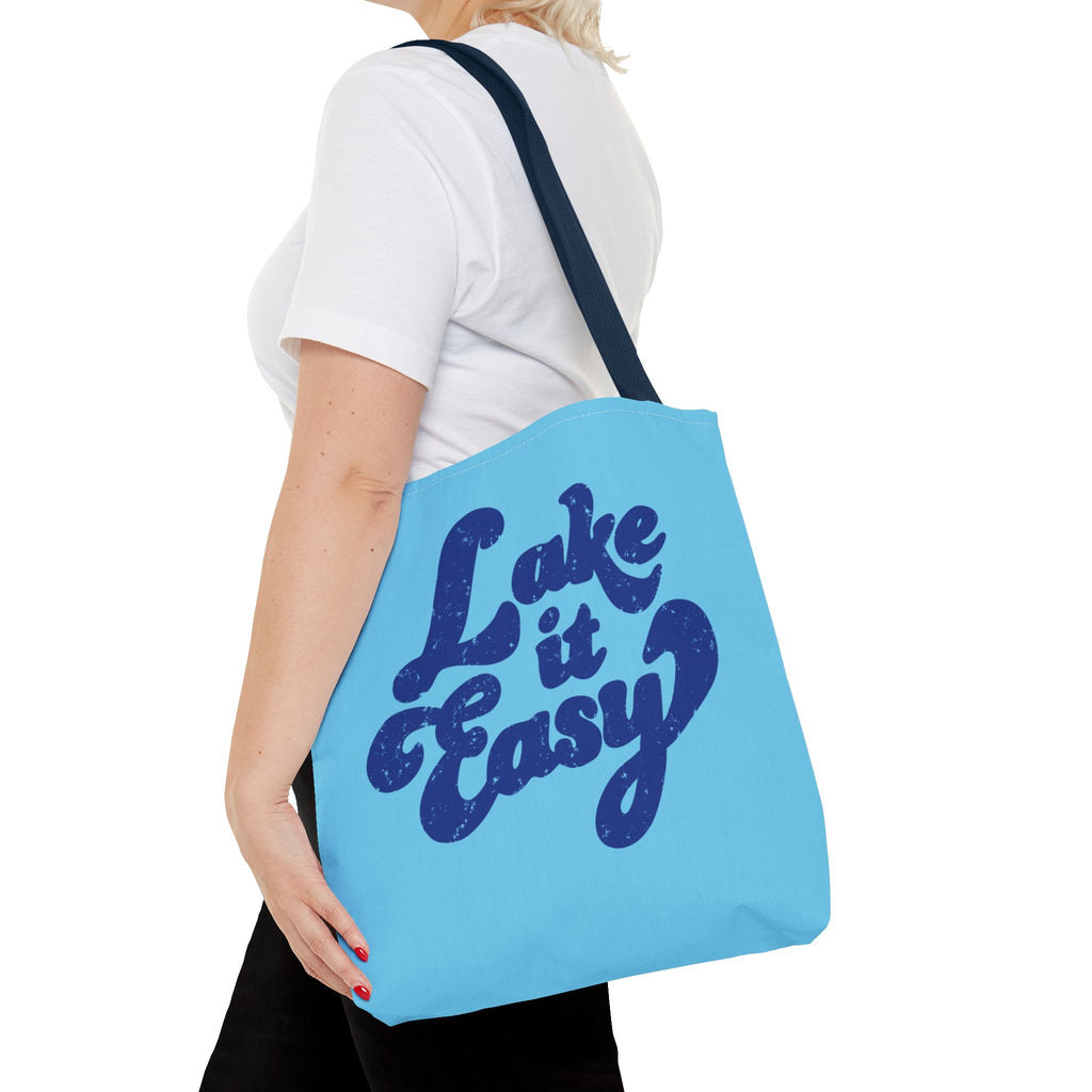 Lake It Easy 16" Blue Tote Bag